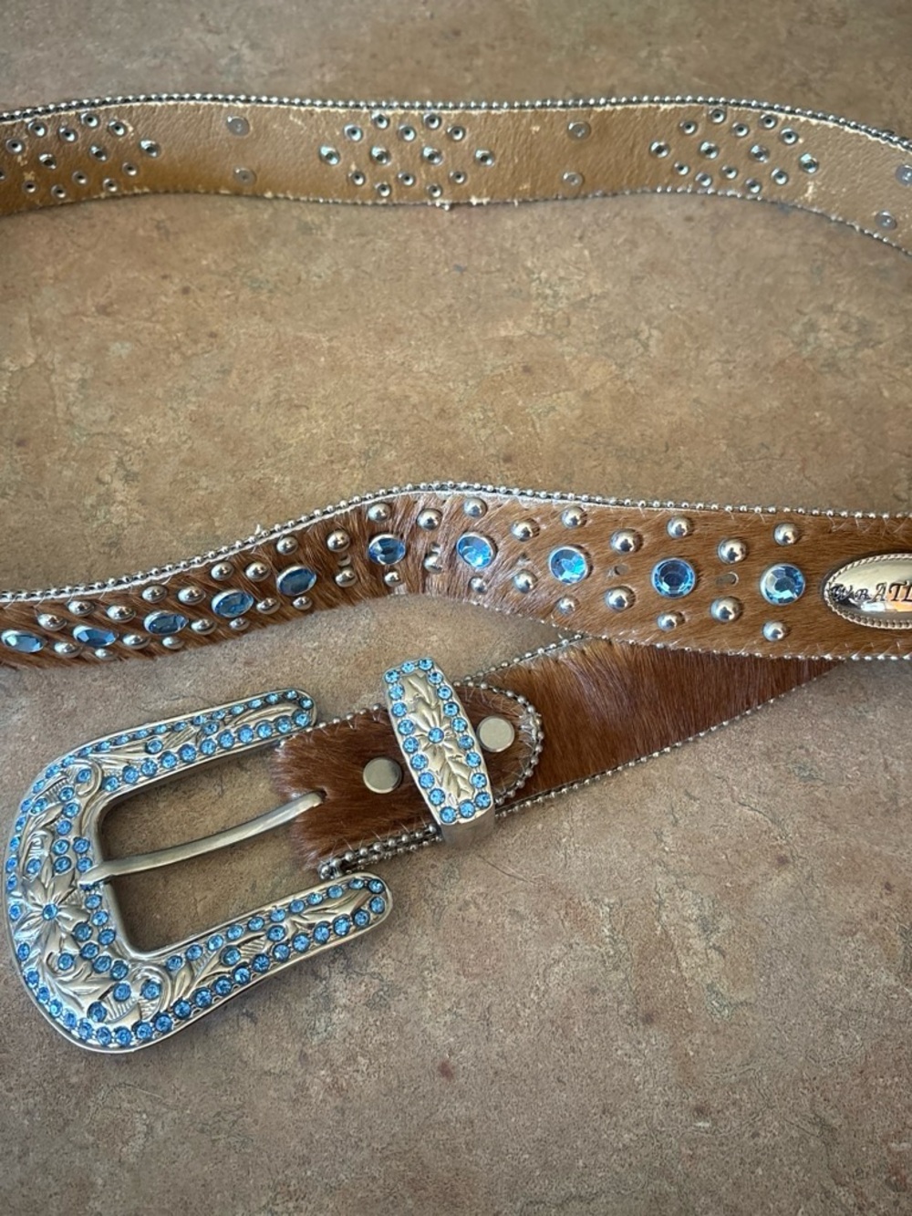 Western rhinestone belt by Atlas